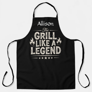 Personalised Grill Like a Legend BBQ Apron