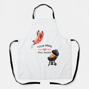 Personalised Grill Master Custom BBQ with Name Apron