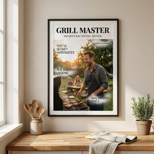 Personalised Grill Master Father’s Day Custom  Poster