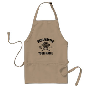 personalised grill master name standard apron