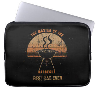 Personalised Grill Master Retro Sunset Laptop Sleeve