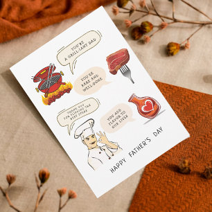 personalised grilling fathers day card