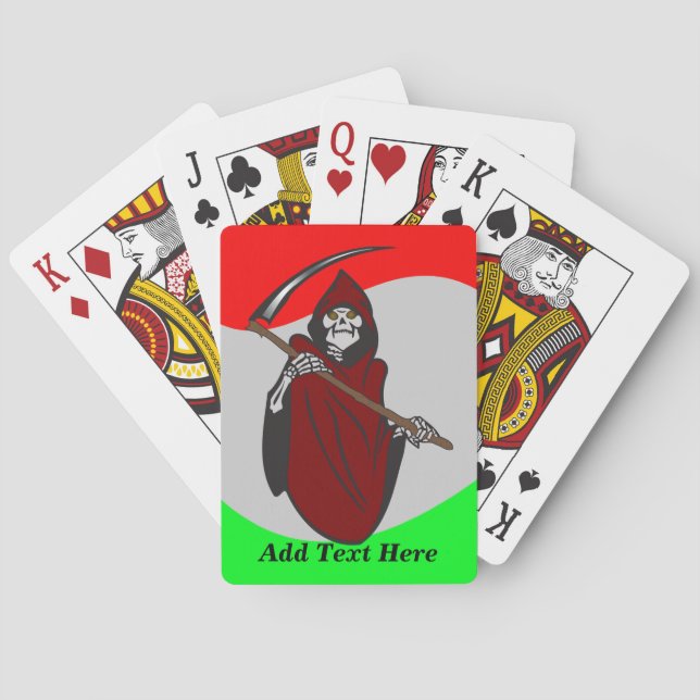 Personalised Grim Reaper Skeleton Playing Cards (Back)
