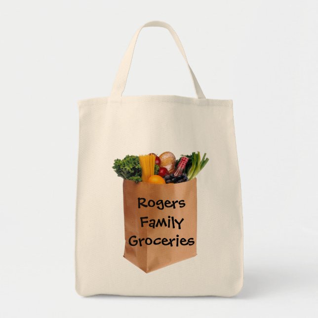 Personalised Grocery Bag - Go Green! (Front)