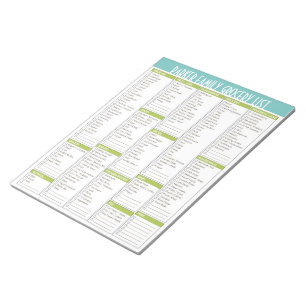 Personalised Grocery List Notepad