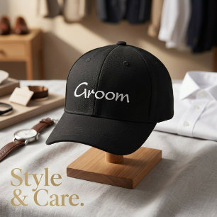 Personalised Groom Baseball Cap with Embroidery