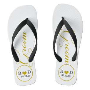 Personalised Groom (gold) Thongs