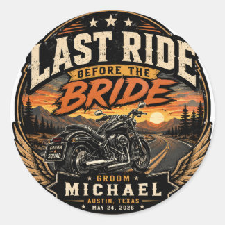 Personalised Groom Motorcycle Sticker