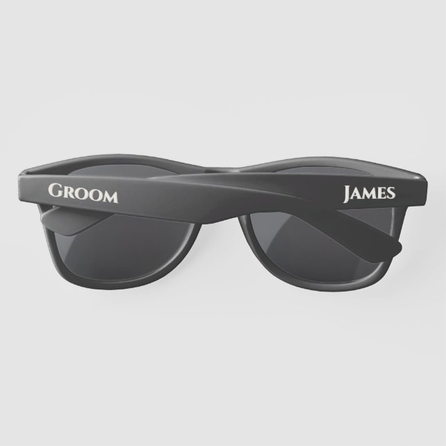 Personalised Groom Sunglasses – Custom Name  (Back)