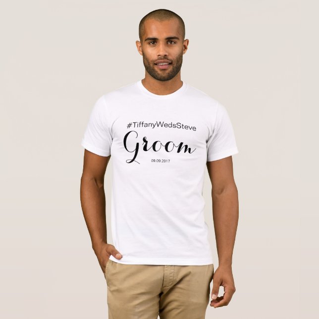 Personalised Groom T-shirt from Bridal Set (Front Full)