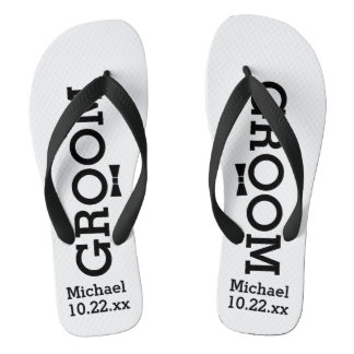 Personalised Groom Wedding - Custom Colours Thongs
