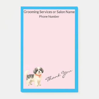 Personalised Grooming Dog Modern Collection Post-it Notes