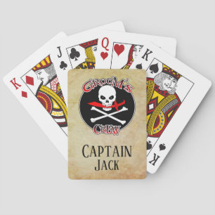 Personalised Groom's Crew Playing Cards