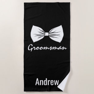 Personalised Groomsman Beach Towel