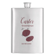 Personalised Groomsman Custom Name Flask