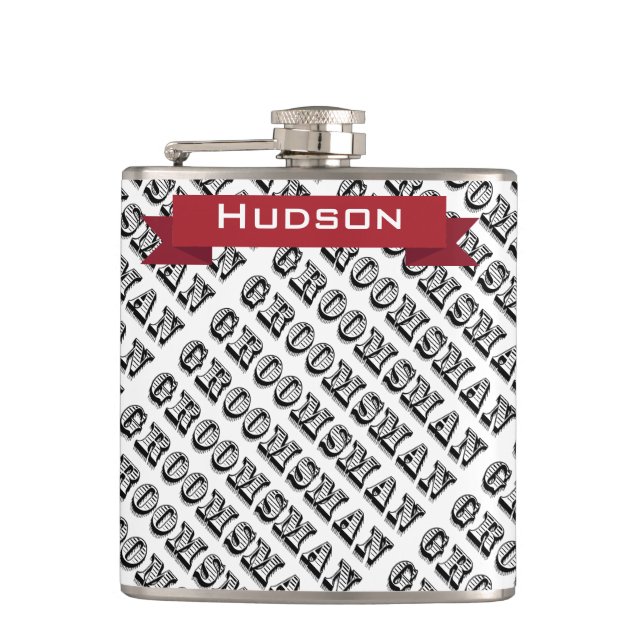 Personalised Groomsman Flask (Front)