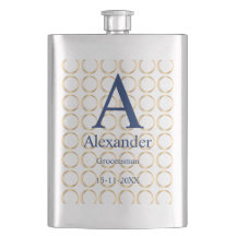 Personalised Groomsman Flask Custom Name & date