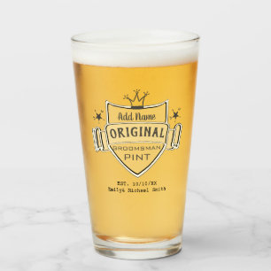 Personalised Groomsman Gifts PINT GLASS Thank You