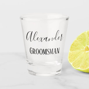 Personalised Groomsman Shot Glass