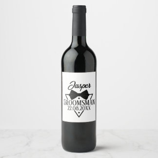 Personalised Groomsman Wine Label