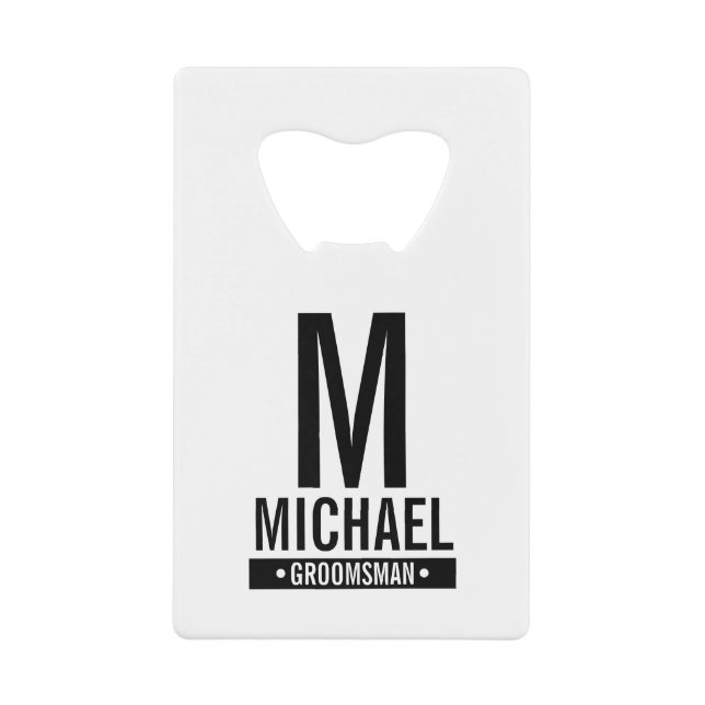 Personalised Groomsman's Monogram and Name (Front)
