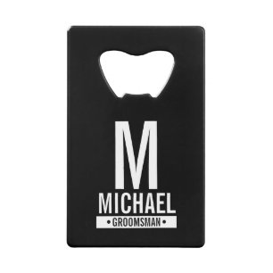 Personalised Groomsman's Monogram and Name Credit