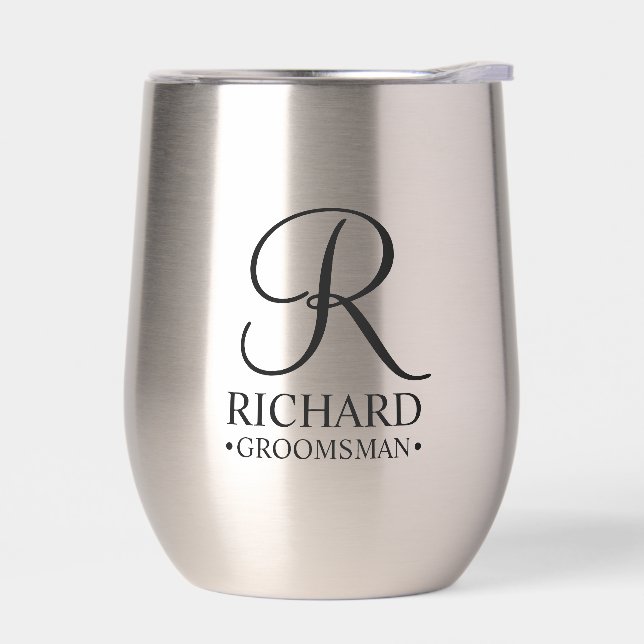 Personalised Groomsman's Name and Monogram (Left)
