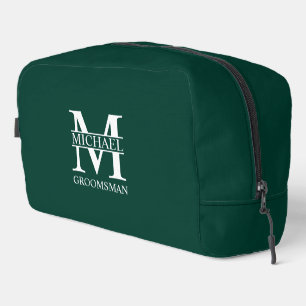 Personalised Groomsman's Name and Monogram Dopp Kit