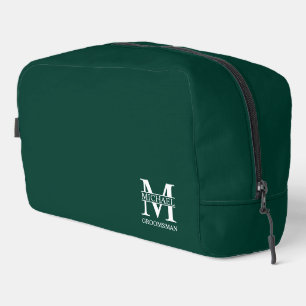 Personalised Groomsman's Name and Monogram Dopp Kit