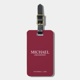 Personalised Groomsman's Name and Monogram Luggage Tag