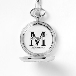 Personalised Groomsman's Name and Monogram Watch