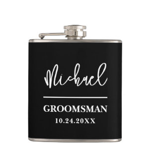 Personalised Groomsmen Best Man Gift Hip Flask