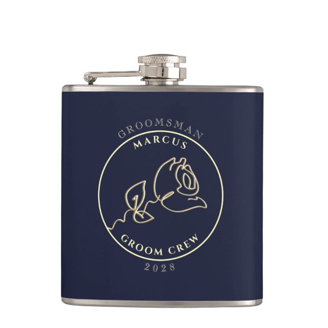 Personalised Groomsmen Gift Flask (Front)