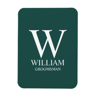 Personalised Groomsmen Monogram & Name Magnet