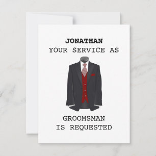 Personalised groomsmen proposal card, Will you be Card