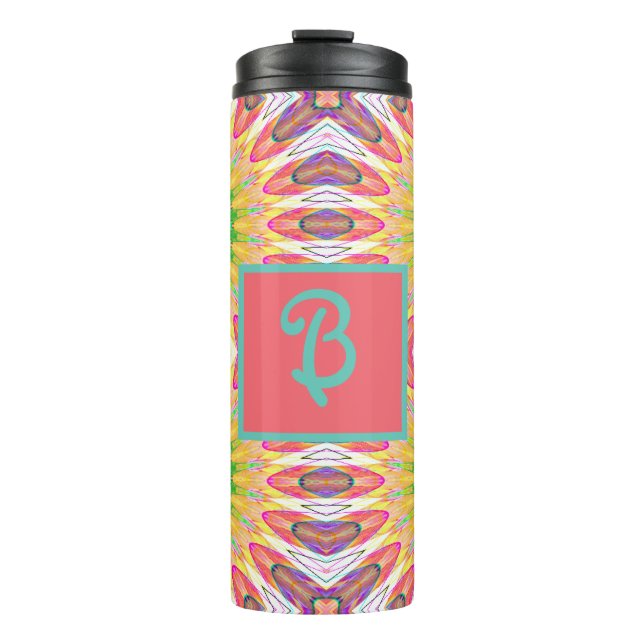 Personalised Groovy colourful  thermal tumbler (Front)