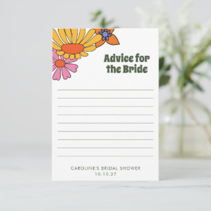 Personalised Groovy Floral Advice For The Bride