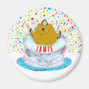Personalised Groundhog Day Birthday Magnet