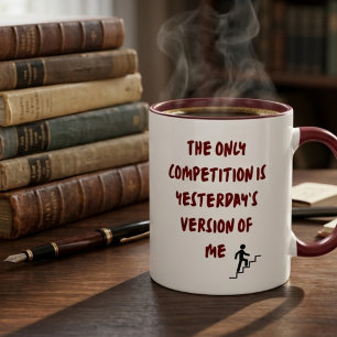 Personalised Growth Mindset Motivational Gift Him Mug
