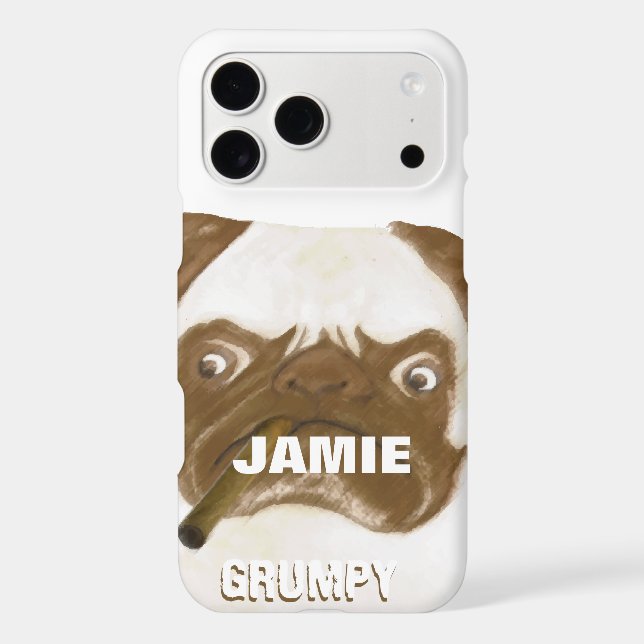 Personalised Grumpy AFICIONADO Puggy Cigar (Back)