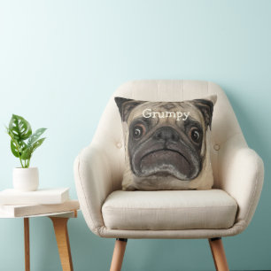 Personalised Grumpy Puggy Cushion