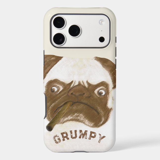Personalised Grumpy Puggy with Cigar (Back)