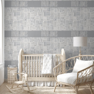 Personalised Grunge Lines Baby Name Wallpaper