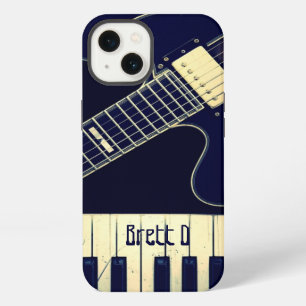 Personalised Grunge Piano Keyboard Guitar iPhone Case