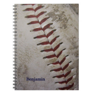 Personalised Grungy Dirty Baseball Spiral Notepad Notebook