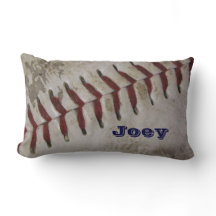 Personalised Grungy Name Baseball Lumbar