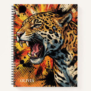 Personalised Grunting Jaguar Spiral Notebook