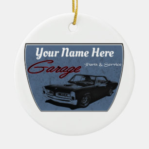 Personalised GTO Garage Ceramic Ornament