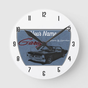 Personalised GTO Garage Round Clock