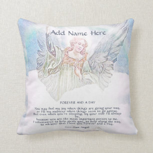 Personalised Guardian Angel Blanket Cushion